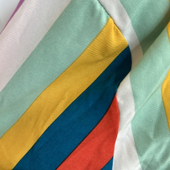 All In Favor Colorful Rainbow Light Weight Long Sleeve Dress - Picture 11 of 12